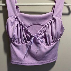Lilac Purple Bustier Crop Top